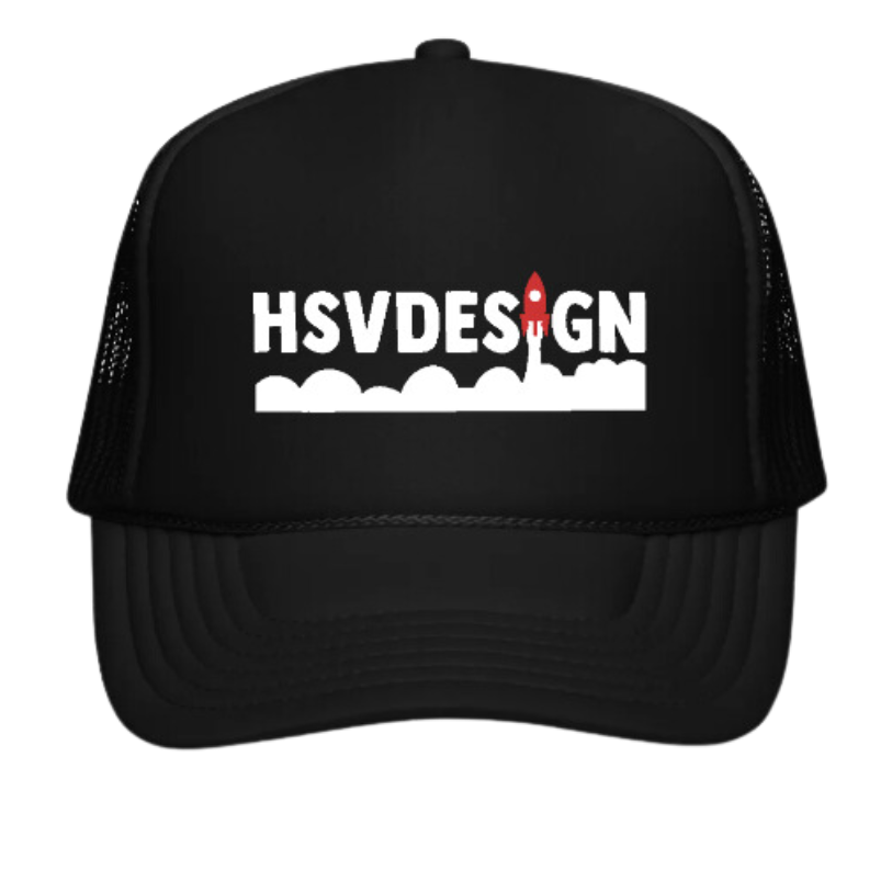A mockup image of a HsvDesign hat